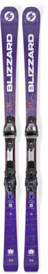 Lila Blizzard-Ski mit Salomon-Bindung, 175 cm lang. Lila Blizzard-Ski mit Salomon-Bindung, 175 cm lang.