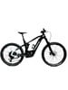 Schwarzes Haibike E-Mountainbike mit Federung vorne und hinten.