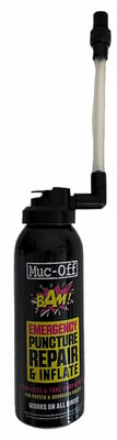 Muc-Off BAM! Spray zur Notfallreparatur und zum Aufpumpen von Fahrradreifen. Muc-Off BAM! Spray zur Notfallreparatur und zum Aufpumpen von Fahrradreifen.
