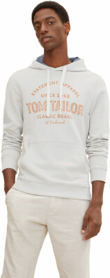 Tom Tailor Basic Printed férfi kapucnis pulóver