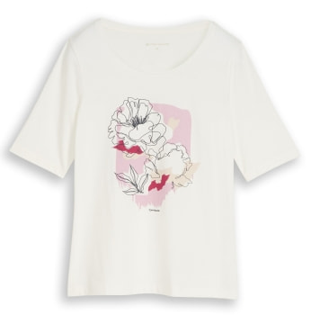 Tom Tailor Crew Neck Woman Print női póló
