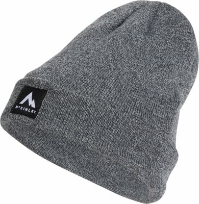 Graue Strickmütze mit McKinley-Logo auf der Vorderseite. Graue Strickmütze mit McKinley-Logo auf der Vorderseite.