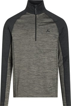 Schnelltrocknendes Herren-Sweatshirt mit kurzem Reißverschluss und Melange-Muster.