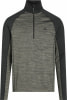 Schnelltrocknendes Herren-Sweatshirt mit kurzem Reißverschluss und Melange-Muster.