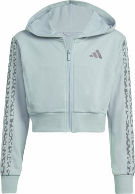 adidas JG AN 3S FT FZ Dívčí trénink.bunda s kap.