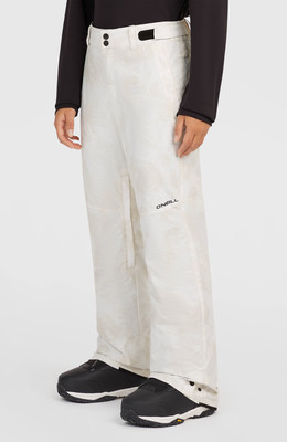 Weiße Skihose mit dezentem Muster und schwarzem O'Neill-Logo. Weiße Skihose mit dezentem Muster und schwarzem O'Neill-Logo.