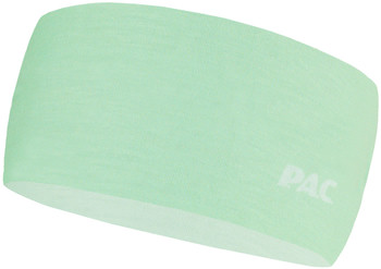 Hellgrüner Schlauchschal mit PAC-Logo.