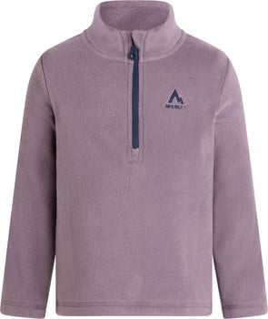 Lila Fleecepullover mit halbem Reißverschluss und McKinley-Logo.