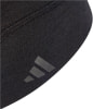 Schwarze Mütze mit Adidas-Logo und Nähten.