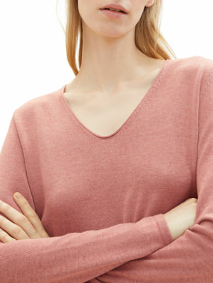 Tom Tailor Basic V-Neck női pulóver
