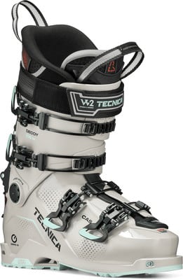 Tecnica Decoy 105 W Skischuh in Beige mit schwarzen Schnallen. Tecnica Decoy 105 W Skischuh in Beige mit schwarzen Schnallen.