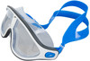 Speedo Schwimmbrille mit blauem Band und weißem Rahmen.