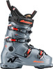 Grauer Nordica Skischuh mit roten und schwarzen Details und Logo.