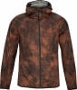 Herrenjacke mit Kapuze und durchgehendem Reißverschluss, bedruckt.