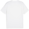 Ein einfarbiges weißes T-Shirt mit kurzen Ärmeln von vorne.