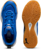 Blaue Puma-Schuhe mit Gummisohle und weißen Details.