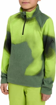 Grüner Fleece-Pullover für Jungen mit Aufdruck und Reißverschluss. Grüner Fleece-Pullover für Jungen mit Aufdruck und Reißverschluss.