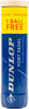 Gelbe und blaue Dose mit Dunlop Fort Padel Schriftzug und 1 Gratisball-Angebot.
