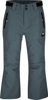 Graue Skihose mit Reißverschlusstaschen und Markenlogo. Graue Skihose mit Reißverschlusstaschen und Markenlogo.