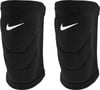 Schwarze Nike Knieschoner mit weißem Logo.