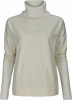 Damen-Pullover in Creme mit Rollkragen und AR-Logo auf der Brust.