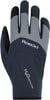 Dunkelblaue Roeckl-Handschuhe mit grauen und schwarzen Akzenten und H2O PROTECTION Schriftzug.