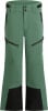 Grüne Skihose mit schwarzen Details und Reißverschlusstaschen.