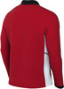 Rotes Langarmshirt mit weißen Seitenteilen.