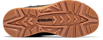 Columbia Schuhsohle mit Logo und Omni-Grip-Muster.