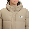 Damen-Winterjacke von McKinley in Beige mit Kapuze und Logo.