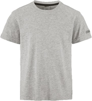 Graues Kurzarmshirt mit Markenlogo auf dem Ärmel. Graues Kurzarmshirt mit Markenlogo auf dem Ärmel.