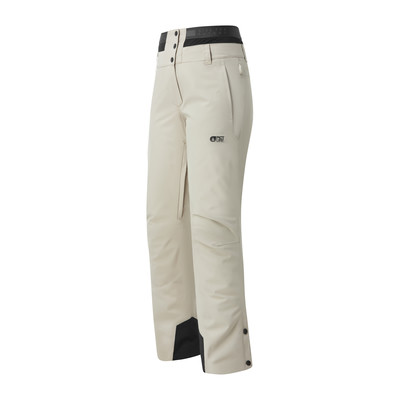 Beige Skihose mit schwarzen Details und Markenlogo. Beige Skihose mit schwarzen Details und Markenlogo.