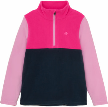 Colorkids Colorblock fleecová mikina s polozipem