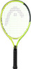 Ein HEAD Tennisschläger mit schwarzem Griffband und gelbem Rahmen.