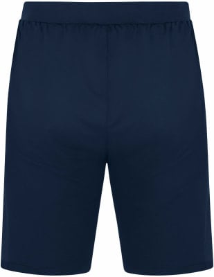 Marineblaue Shorts mit elastischem Bund und geradem Schnitt.