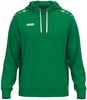 Grüner Herren Hoodie mit Kapuze und JAKO Logo auf der Brust.