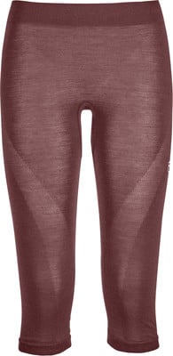 Damen nahtlose 3/4 Leggings in Dunkelweinrot. Damen nahtlose 3/4 Leggings in Dunkelweinrot.