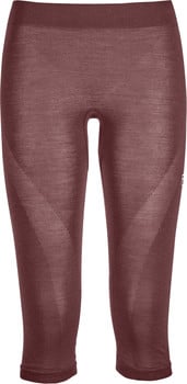 Damen nahtlose 3/4 Leggings in Dunkelweinrot.