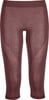 Damen nahtlose 3/4 Leggings in Dunkelweinrot.