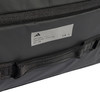 Detail eines schwarzen Adidas Rucksacks mit Logo und Kennzeichnung DF.50.