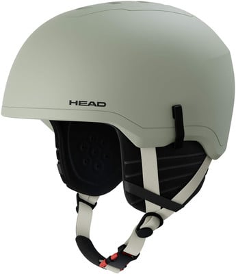 Ein hellgrüner HEAD Skhelm mit schwarzem Logo und verstellbaren Riemen. Ein hellgrüner HEAD Skhelm mit schwarzem Logo und verstellbaren Riemen.