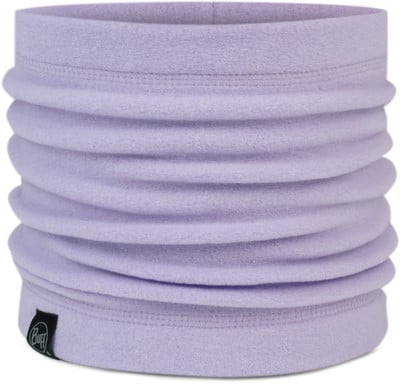 Lila Fleeceschal mit Buff-Markenlogo. Lila Fleeceschal mit Buff-Markenlogo.