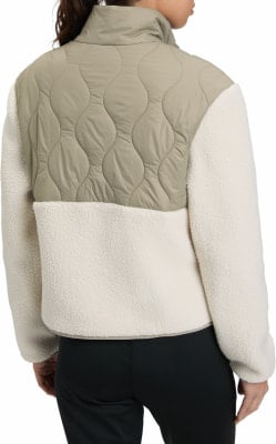 Damenjacke mit gestepptem Oberteil und Sherpa-Unterteil.