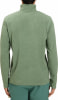 Grüner Fleece-Pullover mit langen Ärmeln und hohem Kragen.