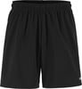 Schwarze Sporthose mit elastischem Bund und Logo am Bein.