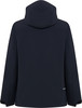 Dunkelblaue Jacke mit Kapuze und Oakley-Logo am unteren Rand.