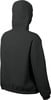 Schwarzer Herren-Hoodie von hinten gesehen.