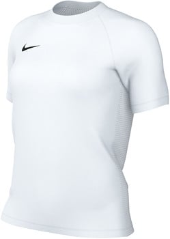 Weißes Nike T-Shirt mit kurzen Ärmeln und Logo auf der Brust.