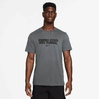 Herren-T-Shirt von Nike mit dem Aufdruck WINNING STARTS WITH TRAINING.
