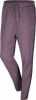 Damen-Jogginghose in Dunkelviolett mit goldenem Logo und Kordelzug.